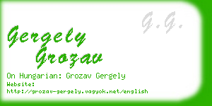 gergely grozav business card